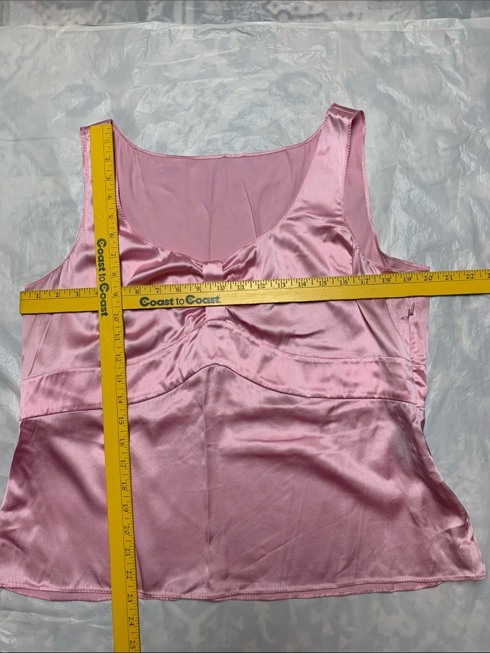 Vintage Y2K Silk Pink And Green Babydoll Tank Tops Fairycore Soft Girl Size XL - Picture 3 of 5